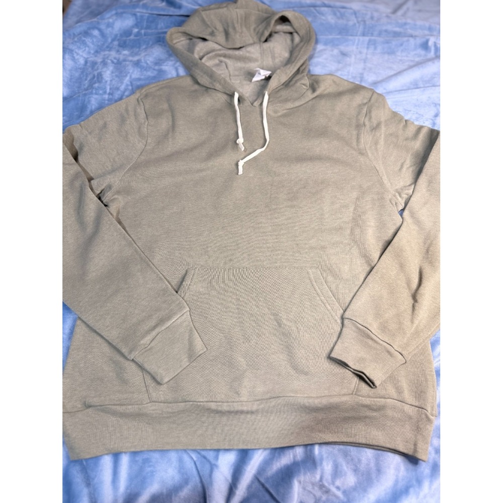 Adult Alternative Apparel Eco-Cozy Fleece Pullover Hoodie Soft Olive Green Large